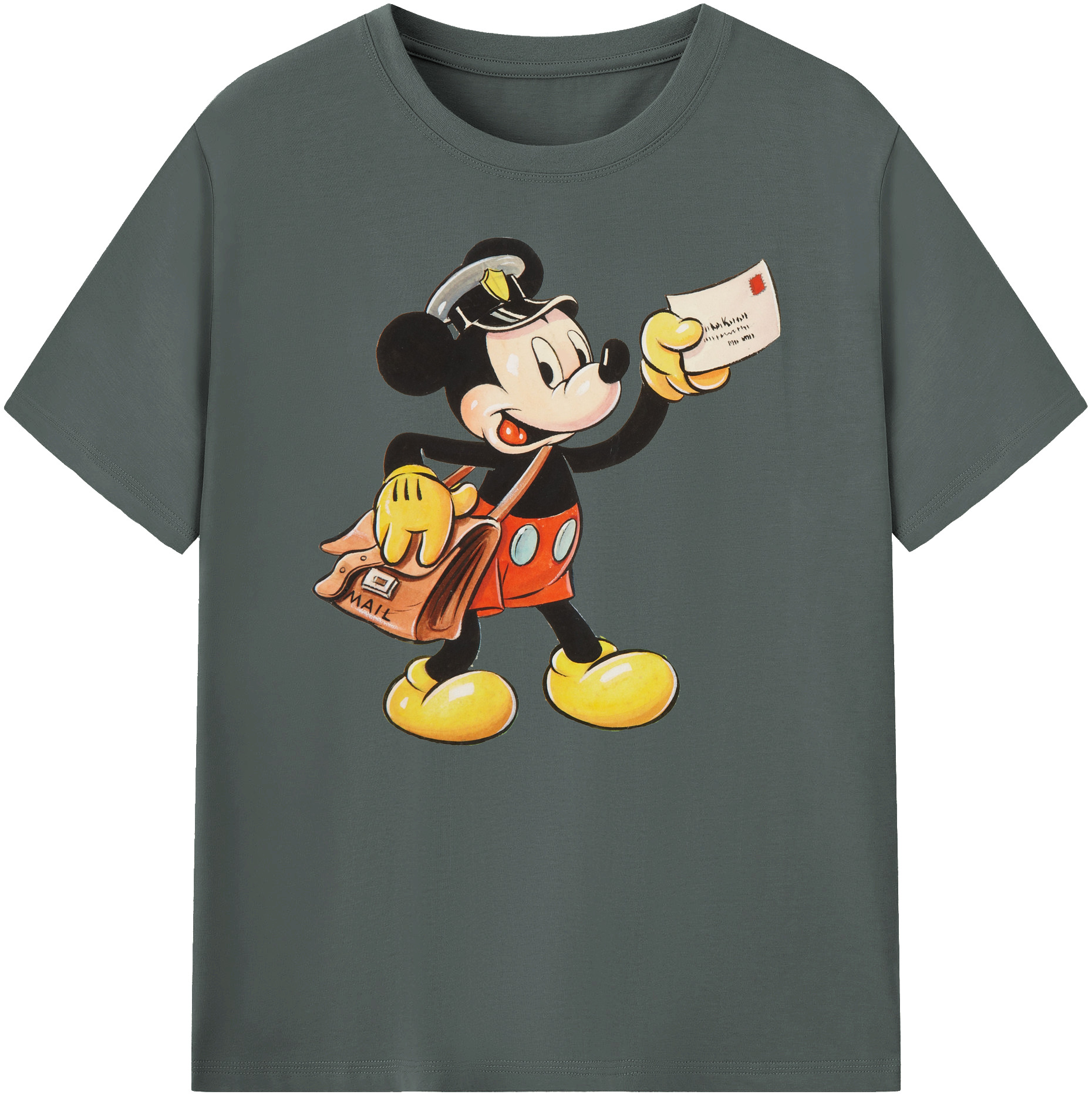 ミッキーマウス Mickey Mouse 綿100％ メンズ半袖Tシャツ｜肌触りやわらか＆通気性